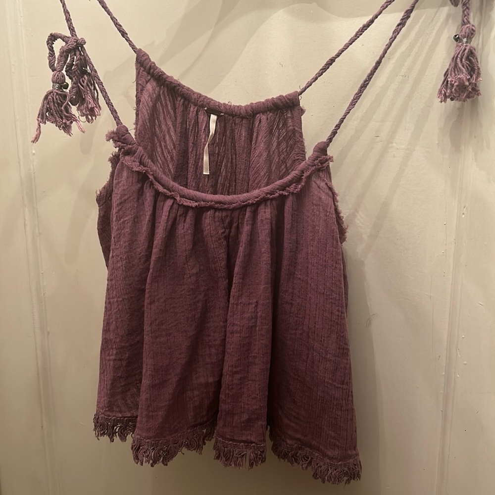 Free People gauze crop top